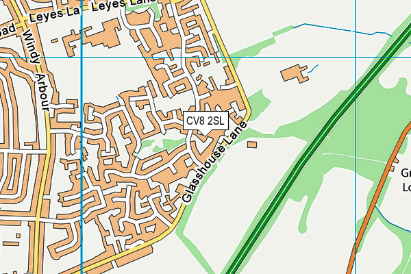 CV8 2SL map - OS VectorMap District (Ordnance Survey)