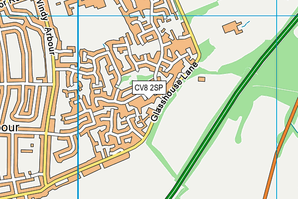 CV8 2SP map - OS VectorMap District (Ordnance Survey)
