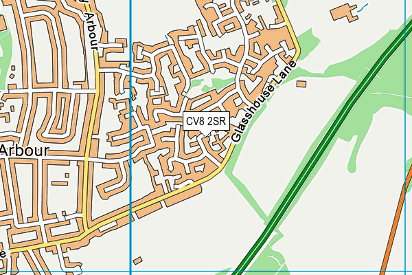 CV8 2SR map - OS VectorMap District (Ordnance Survey)