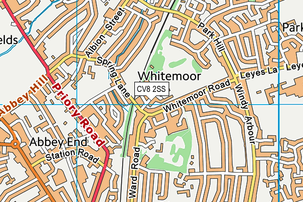 CV8 2SS map - OS VectorMap District (Ordnance Survey)