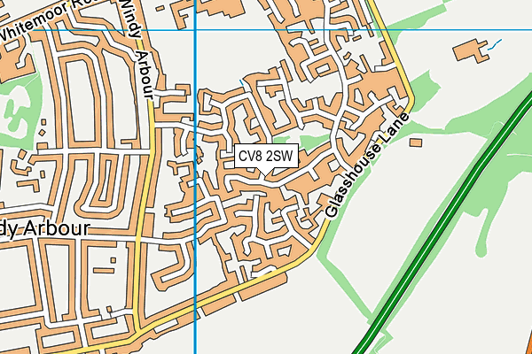 CV8 2SW map - OS VectorMap District (Ordnance Survey)