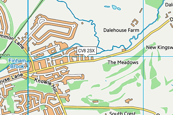 CV8 2SX map - OS VectorMap District (Ordnance Survey)