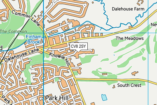 CV8 2SY map - OS VectorMap District (Ordnance Survey)