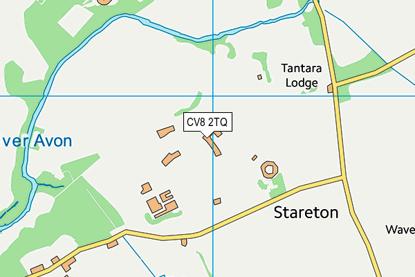 CV8 2TQ map - OS VectorMap District (Ordnance Survey)