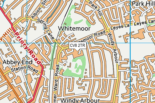 CV8 2TR map - OS VectorMap District (Ordnance Survey)