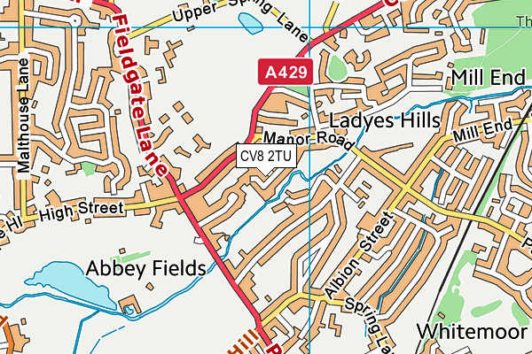 CV8 2TU map - OS VectorMap District (Ordnance Survey)