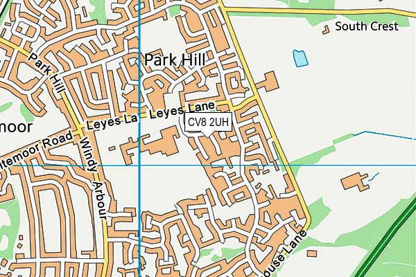 CV8 2UH map - OS VectorMap District (Ordnance Survey)