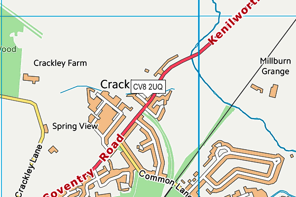 CV8 2UQ map - OS VectorMap District (Ordnance Survey)