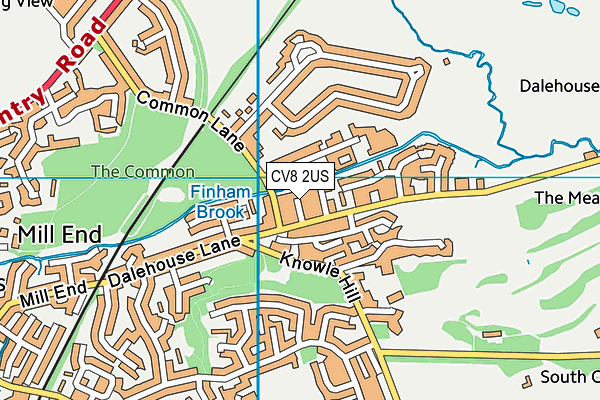 CV8 2US map - OS VectorMap District (Ordnance Survey)
