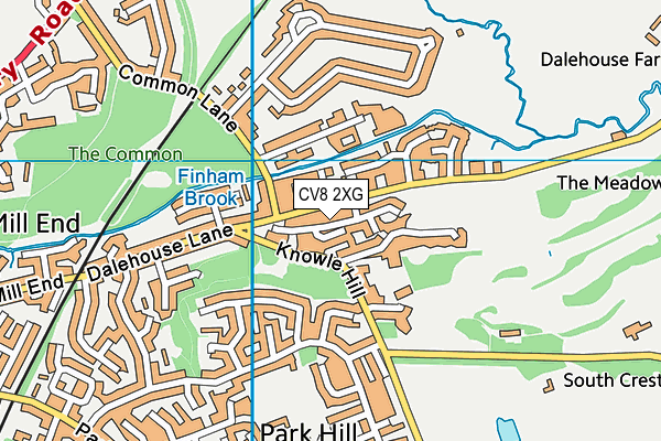 CV8 2XG map - OS VectorMap District (Ordnance Survey)