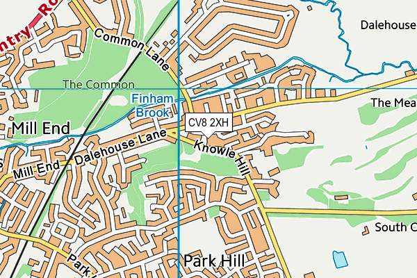 CV8 2XH map - OS VectorMap District (Ordnance Survey)