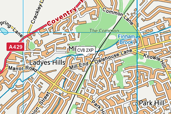 CV8 2XP map - OS VectorMap District (Ordnance Survey)