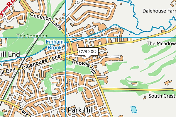 CV8 2XQ map - OS VectorMap District (Ordnance Survey)