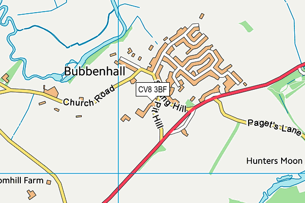 CV8 3BF map - OS VectorMap District (Ordnance Survey)