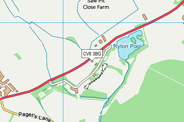 CV8 3BG map - OS VectorMap District (Ordnance Survey)