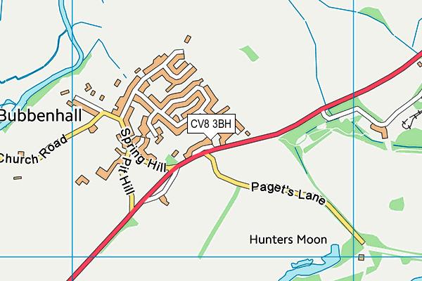 CV8 3BH map - OS VectorMap District (Ordnance Survey)