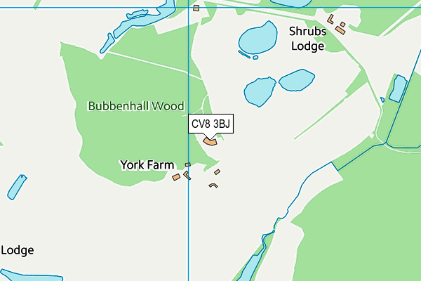 CV8 3BJ map - OS VectorMap District (Ordnance Survey)