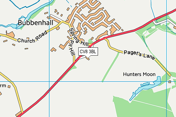 CV8 3BL map - OS VectorMap District (Ordnance Survey)