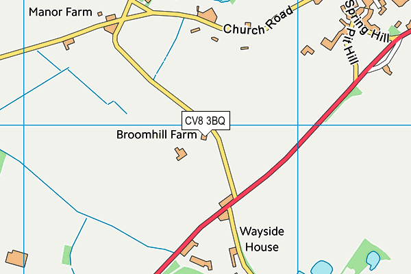 CV8 3BQ map - OS VectorMap District (Ordnance Survey)