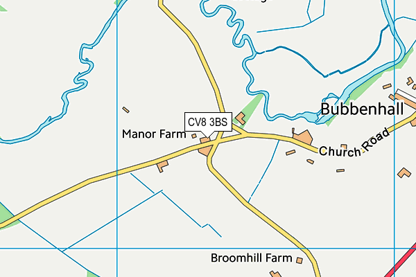 CV8 3BS map - OS VectorMap District (Ordnance Survey)