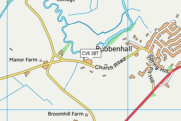 CV8 3BT map - OS VectorMap District (Ordnance Survey)