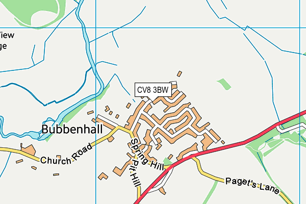 CV8 3BW map - OS VectorMap District (Ordnance Survey)