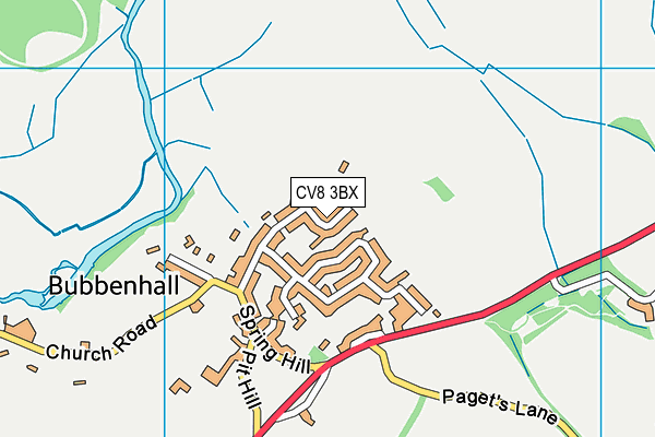 CV8 3BX map - OS VectorMap District (Ordnance Survey)