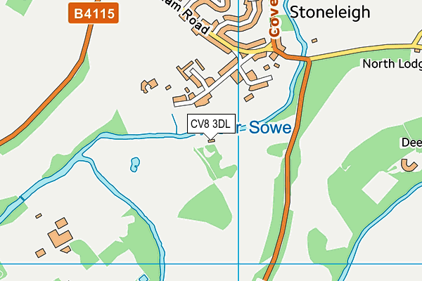 CV8 3DL map - OS VectorMap District (Ordnance Survey)