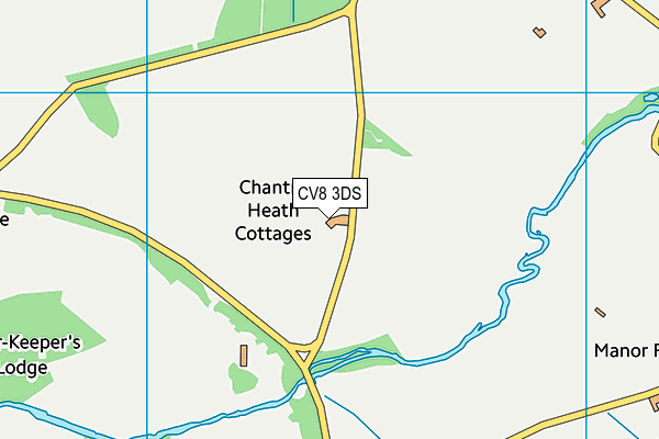 CV8 3DS map - OS VectorMap District (Ordnance Survey)