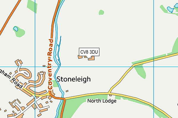 CV8 3DU map - OS VectorMap District (Ordnance Survey)