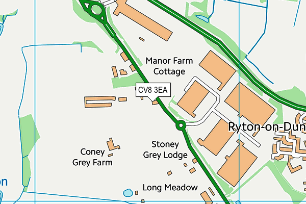 CV8 3EA map - OS VectorMap District (Ordnance Survey)