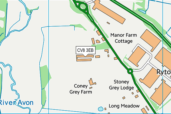 CV8 3EB map - OS VectorMap District (Ordnance Survey)