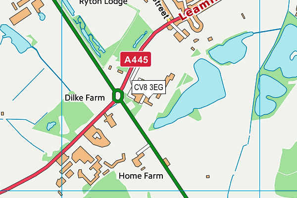 CV8 3EG map - OS VectorMap District (Ordnance Survey)