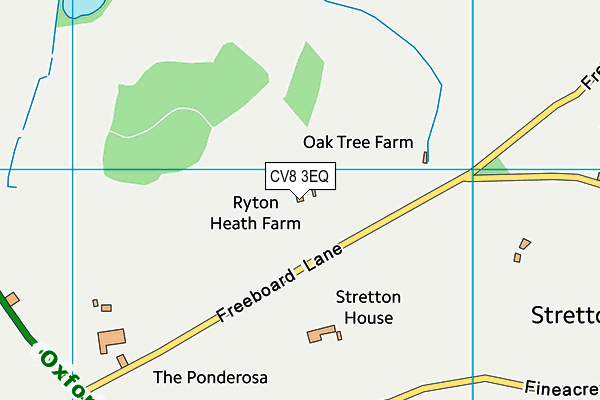 CV8 3EQ map - OS VectorMap District (Ordnance Survey)