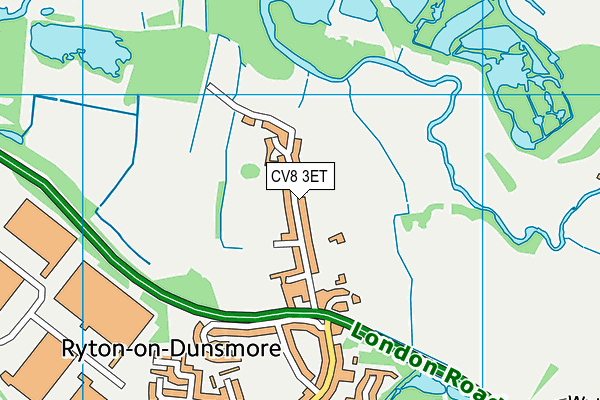 CV8 3ET map - OS VectorMap District (Ordnance Survey)
