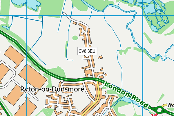 CV8 3EU map - OS VectorMap District (Ordnance Survey)