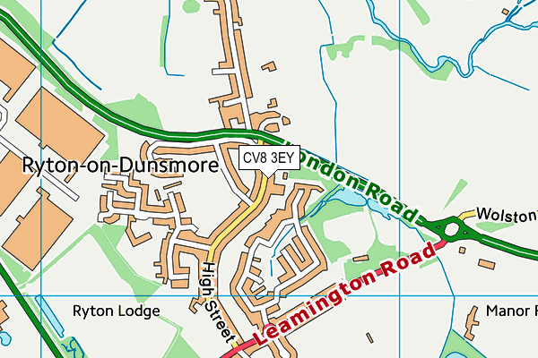 CV8 3EY map - OS VectorMap District (Ordnance Survey)