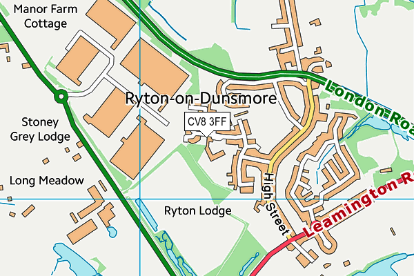 Ryton-On-Dunsmore Provost Williams Church of England Academy map (CV8 3FF) - OS VectorMap District (Ordnance Survey)