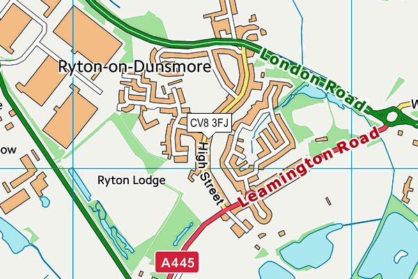 CV8 3FJ map - OS VectorMap District (Ordnance Survey)