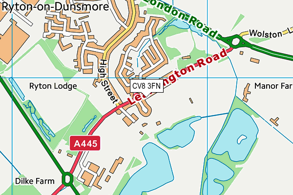 CV8 3FN map - OS VectorMap District (Ordnance Survey)