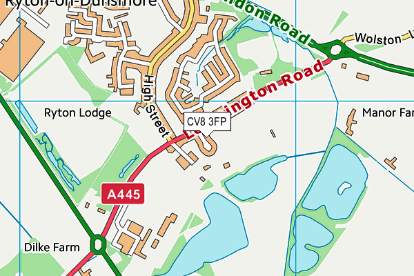 CV8 3FP map - OS VectorMap District (Ordnance Survey)