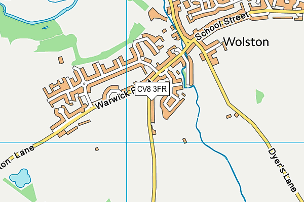CV8 3FR map - OS VectorMap District (Ordnance Survey)