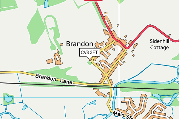 CV8 3FT map - OS VectorMap District (Ordnance Survey)