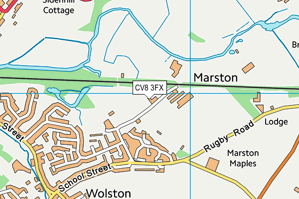 CV8 3FX map - OS VectorMap District (Ordnance Survey)