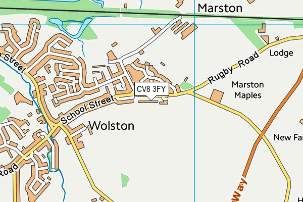 CV8 3FY map - OS VectorMap District (Ordnance Survey)