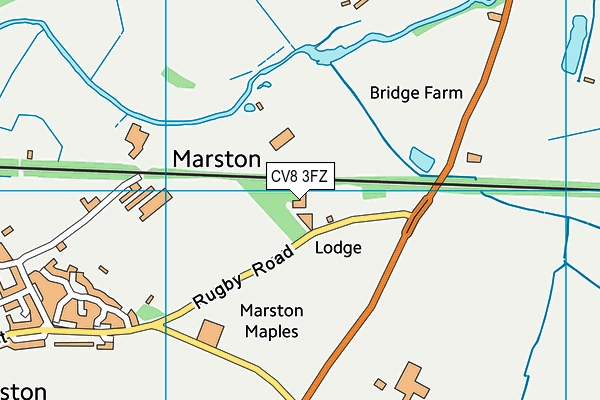 The Haven School  Wolston map (CV8 3FZ) - OS VectorMap District (Ordnance Survey)