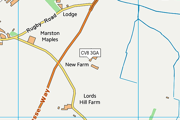 CV8 3GA map - OS VectorMap District (Ordnance Survey)