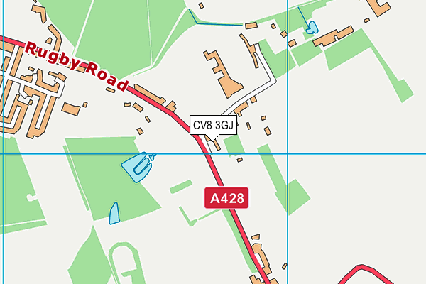 CV8 3GJ map - OS VectorMap District (Ordnance Survey)
