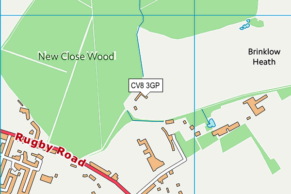 CV8 3GP map - OS VectorMap District (Ordnance Survey)