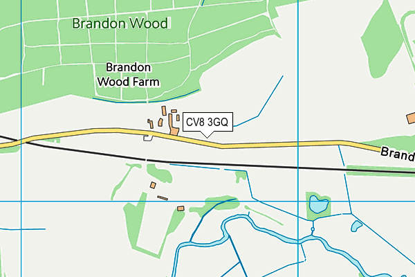 Brandon Wood Golf Course (Closed) map (CV8 3GQ) - OS VectorMap District (Ordnance Survey)